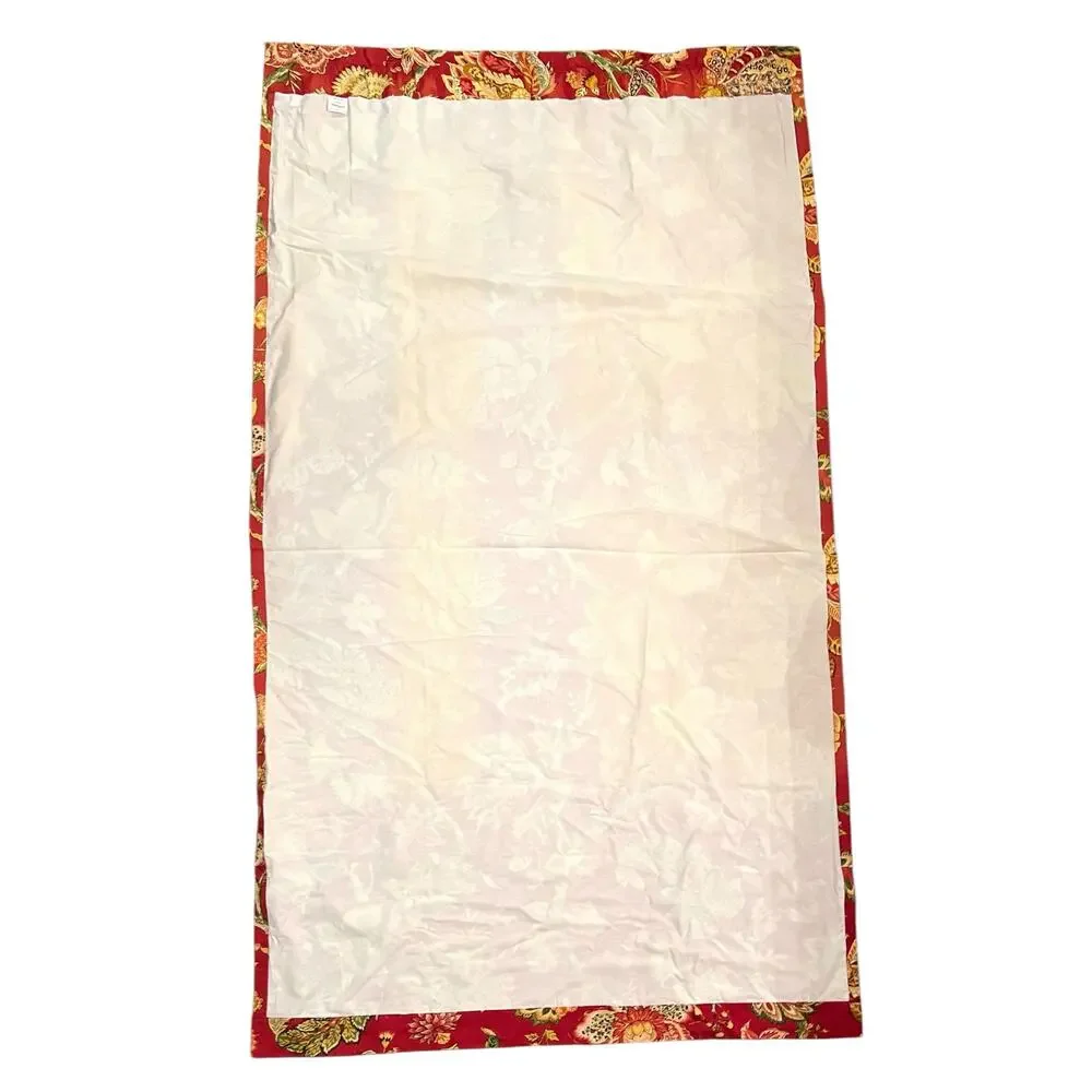 Bay Linens Dianne Morris MURANO Curtain Panel Set of 2 Floral Red Yellow 48 x 84